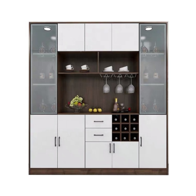Antiques Wood Storage Furniture Living Room Display Glass Door Kitchen Wine Cabinets