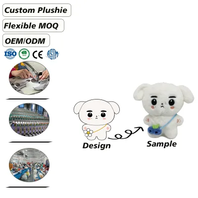 OEM ODM Custom Dog Plush Toy Manufacturer Custom Design Your Own Plush Plush Keychains Kid Gifts Stuffed Animal Toys