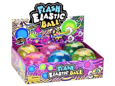 New Items Children's Creative Flashing Squish Crystal Balls Outdoor Summer Games Toys 10CM Bouncing Water Polo 6 PCS/BOX