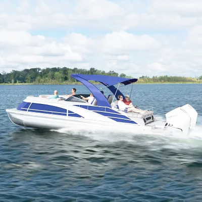 2025 Luxury Racing Speed Boat Set PVC Fiberglass Pontoon Inflatable Aluminium Engine Combo Newest Model Sport Recreational Party