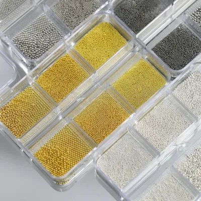 Wholesale Japanese Super Mini Steel Ball 3D Non-Toxic Salon Art Decoration Gold Silver Nail Bead DIY Nail Art Diamonds
