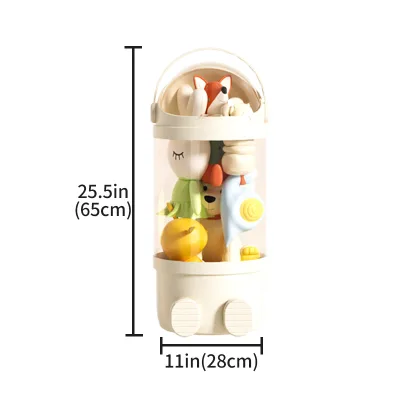 2025 Hot Sale Transparent Magic Tool Plush Dolls Children's Toys Storage Bucket Basket Transparent Toy Doll Storage Bucket