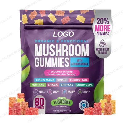 Mushroom Gummies Brain Booster Immune Support Energy - Mushroom Supplement for Men & Women
