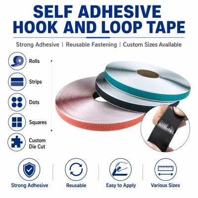 Strong Adhesive Hook and Loop Tape Quick Fastener for Advertising Signage Hanging