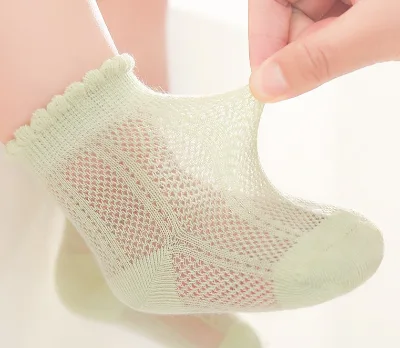 New Baby Socks Summer Thin Mesh Baby Socks Solid Color Lace Ultra-thin Children's Socks