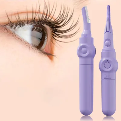 Customizable Multi-Function Compact Portable Eyelash Curler 2-in-1 Heated Eyelash Curler and Eyebrow Cutter