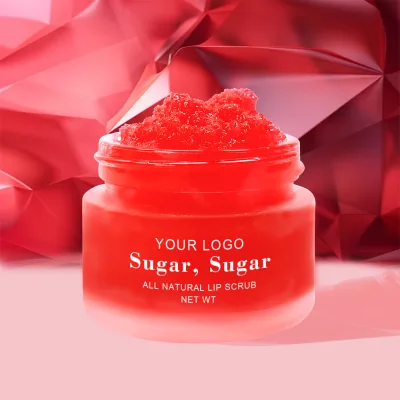 Oem Custom Lip Scrub Fruit Flavor Moisturizing Lip Scrub Exfoliator Jojoba Oil 100% Non-Irritating Lip Care Products