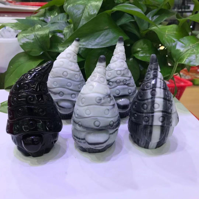 Chinese Buddha Temple Natural Stone Carving Antique Standing the God of Earth TU DI GONG and Local Guardian Earth God