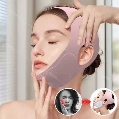 Double Chin Reducer Lifting Slimming Facial Pain Relieve Toothache Adjustable  Facial Strap Belt Ice Gel Pack Mask