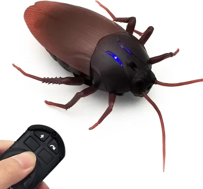 KK New Rc Rockroach Remote Control Car Vehicle Animal Toys,Electronic Realistic Big Insert Bug Glowing Eyes Kids Birthday Gifts