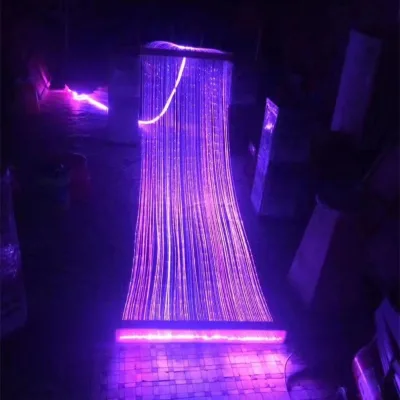 220v 16w RGBW led light engine +200pcs 4meter long 3*0.75mm sparkle optical fiber kit for Fiber Optic Curtain Light
