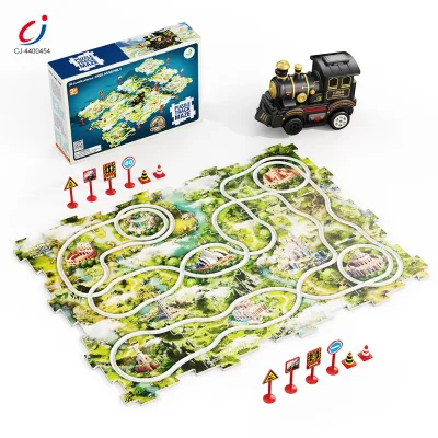 Chengji Small Train Track Toy Simulation Scene Assembly Education Classical Theme Diy Electric Maze Train Track Puzzle Set