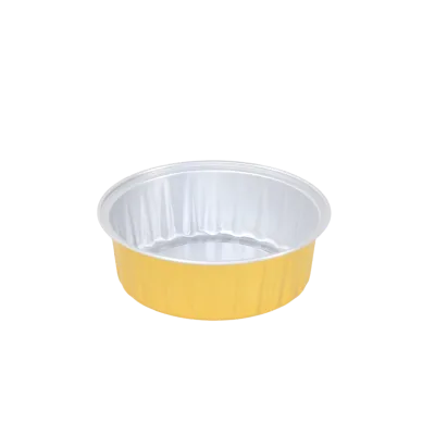 Disposable Aluminum Foil Cake Collar Baking Extra Thick Disposable Aluminum Foil Containers Round Small Pan Container