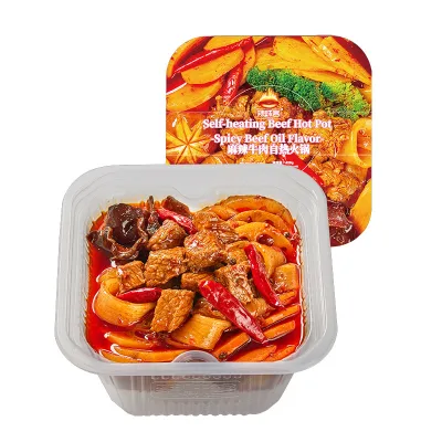Hot Sale Convenient 5 Flavors Fast Food Instant Food Hotpot Spicy Self Heating Meals Self Heating Hot Pot