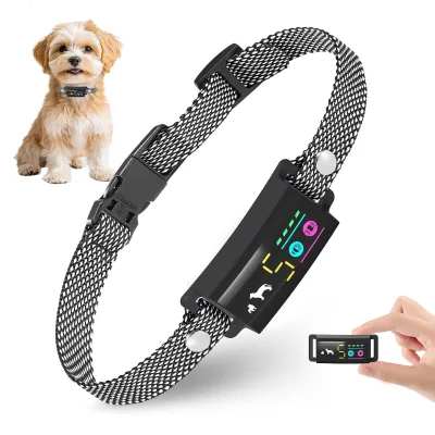 2025 Smart Pet Color Screen Bark Control Device Electric Shock Intelligent Anti-Barking Waterproof Pet Dogs