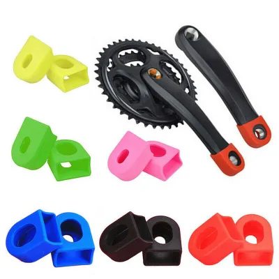 1Pair Bicycle Crank Protector Cover Silica Gel Race Face Mountain Bike Road Cycle Crank Boot Protectors Crankset Protective Case