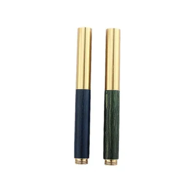 Handmade European Heavy Sandal Ebony Brass Wooden Fountain Pen New Making Kits for Writing and Student Use