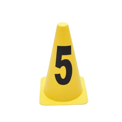 9 Inch Plastic Traffic Cones Sport Training Marker Cones 8 Pack Agility Sign Cones with Numbers