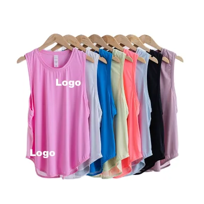 Cross-border Lightweight Yoga Top Vest Breathable Mesh T-shirt for Women Quick Dry Four-Way Stretch Casual Lulu Yoga Wear