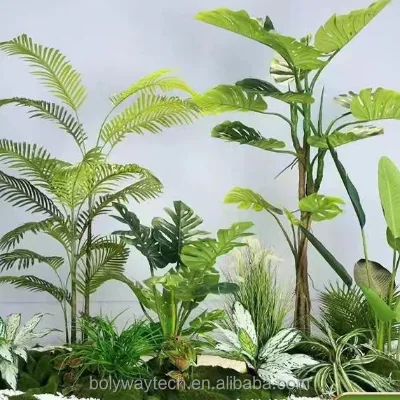 Simulation Palm Plants Factory Hot Sale High Quality Artificial Plants Faked Realistic Tree in Pot Indoor Outdoor Decoration