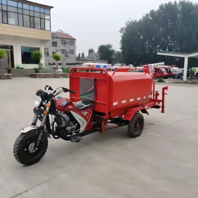 Gasoline Motor Tricycle Water Sprinkler With 200CC Air-Cooled Engine and 1.2 Cubic Meter Q235 Steel Water Tank