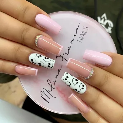 24 PCS Wholesale Nails Luxury Long Gel Nails Custom Press on Nail with Box Packaging