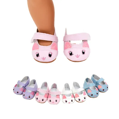 For American Girl Reborn Doll 4cm Soft Plush Toy with DIY Model and Shoes for Kids' Play and Gift Doll Accessories