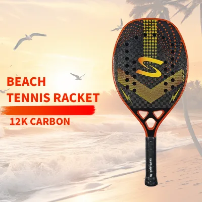 Anyball Professional Medium Weight Beach Tennis Racket 12K Carbon Fiber with EVA Core Direct Factory Sale