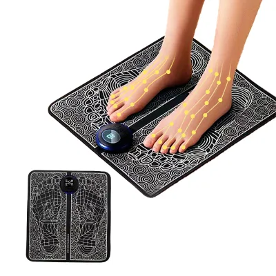 USB Rechargeable Wireless Smart EMS Vibration Microcurrent Foot Massage Mat Foldable ABS Material