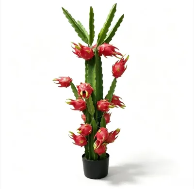 Wholesale Realistic Artificial Pitaya Dragon Fruit Tree Decorative Tropical Plant for Indoor Outdoor Landscape