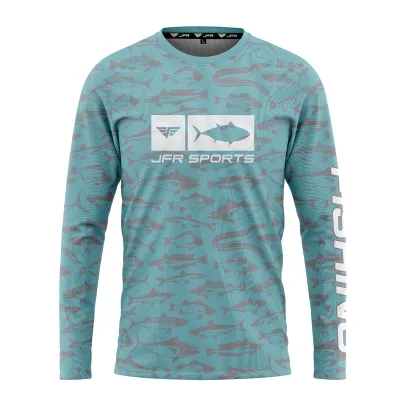 Wholesale Quick Dry Fishing Jersey Customizable Digital Printing Shirts Tops Outdoor Use Plus Size Fishing Tournament Wear