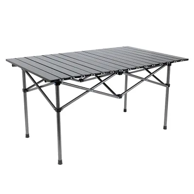 Camping Table, Ultralight Carbon Steel Folding Beach Table with Carry Bag Outdoor Folding Portable Camping Table for Beach