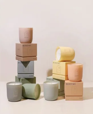 Eco Friendly Biodegradable Recyclable Lead Free Jar Zero Carbon Footprint Green Decor Scented Candle