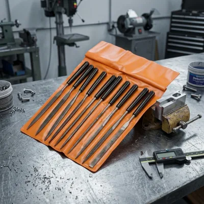 Mini Steel Hand File Kit 10pcs - Coarse to Fine Grit Files for Metal Wood Plastic Rough Grinding and Final Polishing