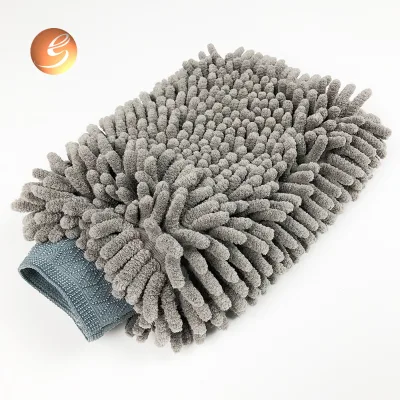New Design Strong Decontamination Chenille Car Cleaning Mitt Microfiber Wash Mitt Car Cleaning