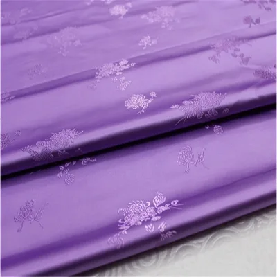 75cm Satin Many Colors Smooth Shiny  Jacquard Brocade Fabric  for Overcoat Pants Dress