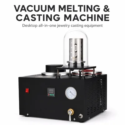 Vacuum Melting and Casting Machine with 1250C Digital Temperature Control for Jewelry Metal Casting