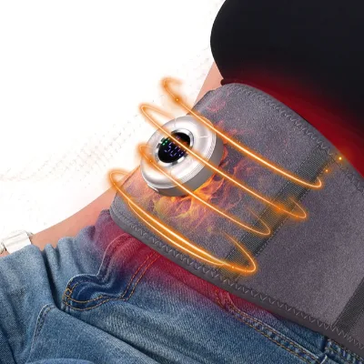 Fully Wrapped Vibratory Massage Magnetic Controlled Temperature Heating Massage Belt Cramps Menstrual Pain Relief Heating Pad