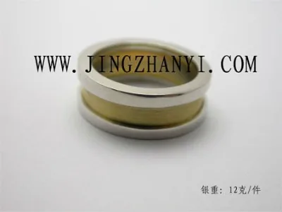 Lucky Silver Finger Ring with Gold Plating