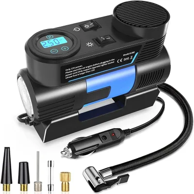 Best-selling Car Intelligent 12V Large Screen Digital Display air Compressor, Bicycle Pump 150PSI Portable air Pump
