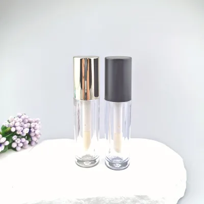 High Quality Exquisite Plastic Lip Gloss Tube with Screw Gold/Black/Pink Cap for Custom Logo Skin Care & Lipstick Wholesale 5ml