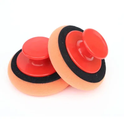 Drop Car Wax Wash Polish Pad Sponge Cleaning Foam Kit Terry Cloth Microfiber Applicator Pads With Gripper Handle Car-Styling