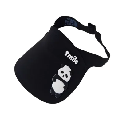 OEM Summer Outdoor Sport Golf Hats UV Protection Sun Hat Lightweight Foldable Mom and Kids Panda Visor Caps