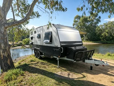 22FT Full Off Road Camper Trailer with Solar Lithium Battery and Independent Suspension
