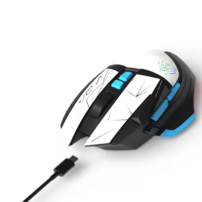 G502 Non-Slip Ergonomic Side Grip Gaming Mouse Tri-Mode /2.4G/USB Rechargeable Computer Mouse 4000 DPI for FPS Gamers