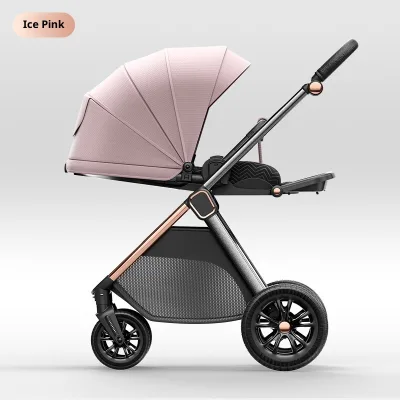 Premium All Terrain Baby Stroller with Large Storage Basket Adjustable Canopy and 4 Color Options for Newborns to Toddlers