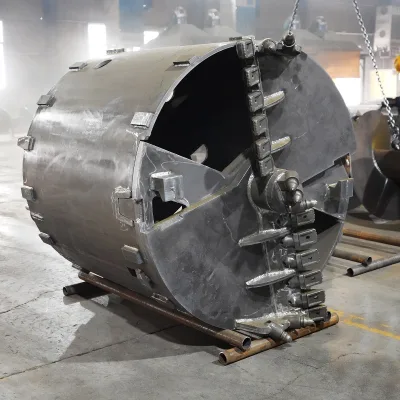 Heavy Duty Double Bottom Double Door Rock Teeth Drilling Bucket Alloy Bullet Teeth Large Diameter Piling Auger Drilling Bucket