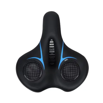 PU Leather Gel Filled Mountain Bike Shockproof Saddle Widened Comfortable Bike Saddle
