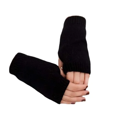 Hot Sale Products Winter Knitted Girl Half Finger Wrist Mitts No Finger Toes Warm Warm Woman Gloves