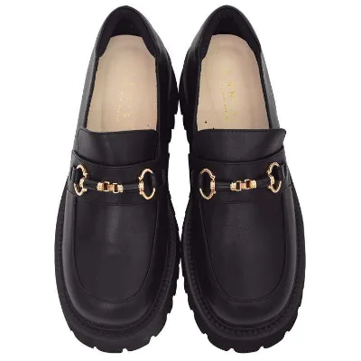 Cow Pattern Synthetic Upper Slip-On Loafers with Thick Sole and Padded Heel Lining-All Seasons